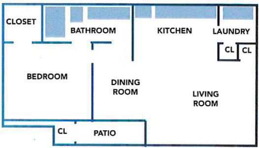 Pecanwood One Bedroom / One Bath - 651 Sq.Ft.*