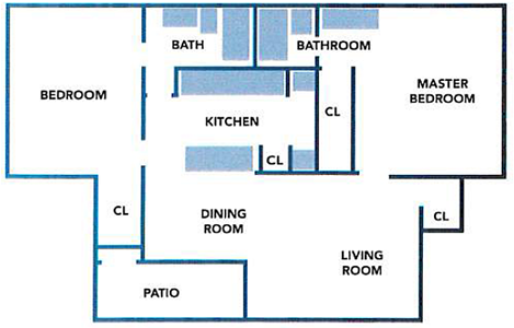 Springwood Two Bedroom / Two Bath - 967 Sq.Ft.*